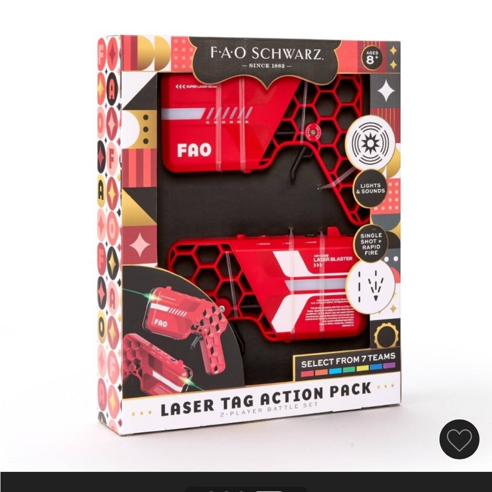 NEW FAO Schwarz Laser Tag Action Pack 2-Player Battle Set